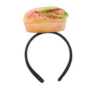 NIYANGLE Bandeau Alimentaire Drôle Simulacre de Hamburger et Hot Dog Accessoire de Cheveux et Confortable pour Fêtes Halloween et Costumes pour Âges