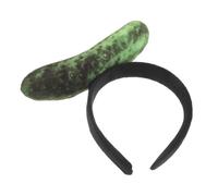 NIYANGLE Bandeau Amusant en Peluche Forme Concombre Vert, Léger et Confortable, pour Costume de Nourriture Lors de Fêtes Halloween et Noël