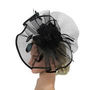 NIYANGLE Bandeau Chapeau Créatif Noir en Tulle Grosse Fleur pour Cheveux, Accessoire de Mode pour Femmes, pour Défilé de Mode et Halloween