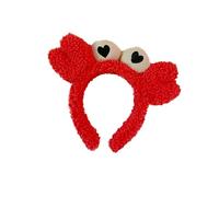 NIYANGLE Bandeau de Fête Peluche Crab Big Eye Accessoire pour Photo Rouge