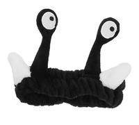 NIYANGLE Bandeau de Lavage Visage en Peluche Noir, Élastique et Solide, Accessoire pour Cheveux Léger, pour Prendre un Bain ou Soin Peau