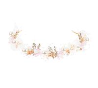 NIYANGLE Bandeau Fleurs Perles Élégant Accessoire de Mariage Tête Décorative Fleurs pour Filles pour Célébrations et Usage