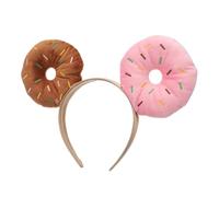 NIYANGLE Bandeau Loufoque de Donut aux Trois Couleurs Rose, Marron et Blanc Accessoire de Déguisement Kawaii pour Cheveux, Léger et Confortable, Fête, Cosplay et Spa - Bandeau Cheveux