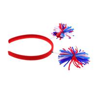 NIYANGLE Bandeau Patriotique aux Trois Couleurs Rouge Blanc Bleu, Couvre-chef Décoratif en Laine pour Fête de L'indépendance, Accessoire Cheveux Femme Chic, Serrage-tête Extensible