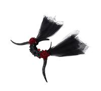 NIYANGLE Bandeau Rétro Corne Antilope Accessoire Gothique Pour Cheveux Halloween Serre-tête Unique Pour Femmes Et Filles