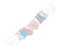 NIYANGLE Bannière Chaise Haute Boho Artisanale avec Perles et Pompons Décoration Premier Anniversaire pour Fête Style Bohème Unique et Chaleureux