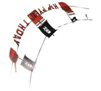 NIYANGLE Bannière D'anniversaire Thème des Pirates en Papier Design Unique, Installation Facile pour Fêtes Scolaires et Célébrations Festives