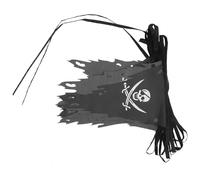 NIYANGLE Bannière de Fête D'halloween 9m Motifs de Crânes de Pirate en Tissu Noir et Blanc, Décoration Suspendue Légère et Résistante pour Murs, Fenêtres et Événements à Thème Pirate