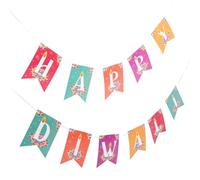 NIYANGLE Bannière de Fête Joyeuse Diwali en Papier pour Décoration de Rentrée Scolaire, Panneau Suspendu Facile à Installer pour Murs et Fêtes