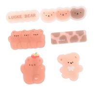 NIYANGLE Barrettes à Cheveux Ours Cartoon Pour Filles Lot De 6 Pièces Taille Petite Pinces à Cheveux Tendances Mignons Usage Quotidien Et Fêtes