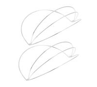 NIYANGLE Base De Coiffure En Fer 2 Pièces 4 Couches Blanche Électrophorèse Support Diy Pour Couronnes Artisanales Femme Accessoire Mariage Fête