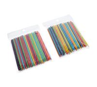 NIYANGLE Bâtons de Manucure Colorés Lot de 200 Repousse-Cuticules Outils de Nail Art Fournitures de Manucure Pratiques Salon Tiges à Pointe Diamantée
