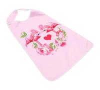 NIYANGLE Bavoir Adulte Imperméable en Polyester, Taille Grosse, Couleur Rose Flamant, Réutilisable et Résistant aux Taches, Protection pour Personnes Âgées Lors des Repas, Aide Alimentaire
