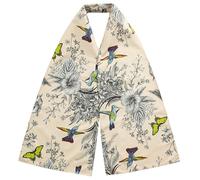 NIYANGLE Bavoir Adulte Imprimé Vintage Floral A01 en Polyester, Écharpe de Table Lavable pour Femmes Âgées, Protection Vêtements pour Repas Quotidiens et Barbecue