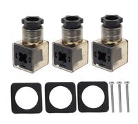 NIYANGLE Bobine Solénoide 9 Pièces 43650a Boîte De Jonction Connecteurs à 3 Broches Connecteur Avec Voyant Électrovannes Prise De Bobine Boîtier De Connecteur De Hydraulique Pp Avec Lumières La