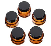 NIYANGLE Bocaux D'échantillons en Verre et Pp en Déplacement Couleur Aléatoire Lot de 5 15g Contenants de Voyage avec Couvercles, pour Stocker Cosmétiques pour Crèmes