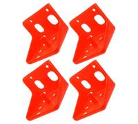 NIYANGLE Boîte à Blocs de Sel Broyage Fin en Plastique pour Bétail 4 Pièces Orange Réutilisable pour Exploitation Agricole et Ferme D'élevage Ovins et Bovins