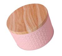 NIYANGLE Boîte à Goûter Fer Rose Vintage avec Couvercle Boîte à Biscuits et Snacks pour Cuisine et Rangement Alimentaire