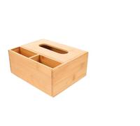 NIYANGLE Boîte à Mouchoirs Bois avec Compartiments Multifonctions Organiseur de Bureau pour Télécommandes et Petits Objets Rangement Élégant pour Papiers et Accessoires de Bureau