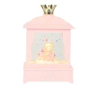 NIYANGLE Boîte à Musique Château Créative Lumière de Nuit Rose en Abs, Décoration Délicate pour Anniversaire ou Collectionneur, pour Noël Couleur