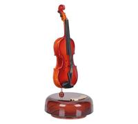 NIYANGLE Boîte à Musique Violon en Plastique Marron pour Garçon et Filles, Décoration de Bureau Créative et Présent de Diplôme, Mélodies Réalistes, Maison Bureau