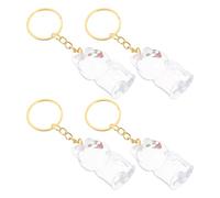 NIYANGLE Boîte à Souvenirs pour Poils d'animaux en Abs, Lot de 4 Porte-clés Chien Design Innovant, Solution de Rangement Polyvalente pour Usage Quotidien et Voyage