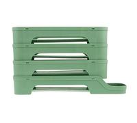 NIYANGLE Boîte de Conservation des Œufs pour Réfrigérateur, Organisateur D'œufs en Plastique Vert à 4 Niveaux, Auto-roulant, Démontable, Rectangulaire, pour Porte Latérale de