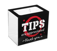 NIYANGLE Boîte de Donation Acrylique Transparente pour Restaurants et Bars Pot à Pourboires Robuste Boîte Collecte pour Dons et Suggestions Caisse de Collecte Polyvalente Acrylique avec