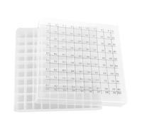 NIYANGLE Boîte de Rangement Plastique Design Multicompartment 100 Emplacements Numérotés 1.8/2/5/10ml Identification Facile pour Tubes pour Congélateur, Usage Laboratoire
