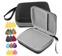 NIYANGLE Boîte de Rangement pour Médiators Guitare Étui Robuste et Stable avec Médiators Ergonomiques Accessoire Guitare Pratique pour Protéger et Organiser Vos Plectres Couleur