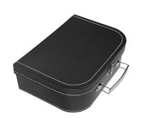 NIYANGLE Boîte D'emballage Portable Noire en Papier avec Poignée, Facile à Transporter, pour Mariage et Fête, Rangement Bijoux et Petits Objets