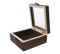 NIYANGLE Boîte en Bois Naturel pour Spécimens D’Insectes avec Couvercle Charnière Petite Vitrine 10X10X45 CM pour Collection Exposition Rangement Multifonctionnel et Bricolage