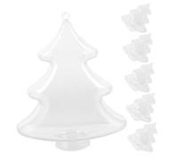NIYANGLE Boîtes De 6 Pièces Coffret De Noël Traiter Décorations Faire La Fête Veille Avec Bonbons En Forme De Petits Coffrets Plastique Transparent