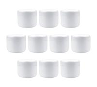 NIYANGLE Boîtes de Crème Rechargeables 5ml Étanches et Portables Lot de 10 en Pp Blanc pour Crèmes et Hydratants en Voyage ou Camping