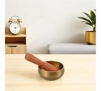 NIYANGLE Bol Chantant Népalais Artisanal en Métal Martelé 8 CM - Bol Sonore Tibétain Portable pour Contemplation Yoga et Pleine Conscience - Accessoire de Voyage Sonore Holistique