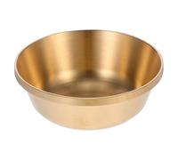 NIYANGLE Bol Décoratif en Laiton Pur 8 Pouces Récipient Rituel Bouddhiste pour Offrandes D'eau, Bassin D'eau Bénite, Accessoire Spirituel pour Maison, Temple et Contemplation, 1 Pièce