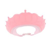 NIYANGLE Bonnet De Bain Garçon Et Filles Ajustable En Silicone Rose Petite Couronne, Protection Étanche Oreilles, Accessoire Bain Bébé Fille, Shampooing Lavage Tête Éclaircissant, Pratique Et Doux