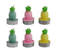 NIYANGLE Bougies Chauffe-plat D'ananas, Lot de 12 Pièces en Paraffine, Décoratives Décoration Maison Fêtes Couleur Aléatoire