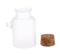 NIYANGLE Bouteille en Plastique ABS pour Sel de Bain 100 G avec Couvercle en Bois et Cuillère Récipient d'Épices Bouteille Vide Bricolage Cosmétique Solide