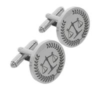 NIYANGLE Boutons de Manchette en Acier Inoxydable Vintage 1 Paire Design Balance Symbolique Justice Accessoires pour Chemise et Costume Homme Femme, Cérémonie et Tenue Formelle