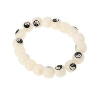 NIYANGLE Bracelet en Racine de Bodhi Sculptée Artisanale 18 Perles Naturelles, Design Unisexe Polyvalent pour Contemplation de Pleine Conscience et Yoga