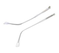 NIYANGLE Branches de Lunettes Vintage en Métal Bleu Cristal, Pièces de Réparation Universelles à Double Plaque, Remplacement des Branches de Montures, Accessoires pour Lunettes Robustes