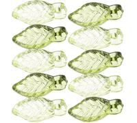 NIYANGLE Breloques Feuille Acrylique 100 Pcs Petits Charmes Verts et Vert Clair 5x10 Mm Trou 1 Mm pour Création Bijoux DIY Bracelets Colliers Accessoires Artisanat