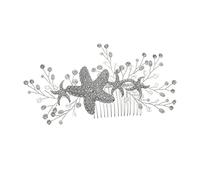 NIYANGLE Bridal Pearl Star Hair Comb Crystal Wedding Hair Accessory For Women For Elegant Hairstyles And Special Occasions