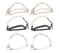 NIYANGLE Brides Antidérapantes pour Escarpins à Talons Hauts, 3 Paires | Silicone Pu Alliage, Maintien Léger et Décoratif, pour Femmes, Sandales à Talons Blocs et Chaussures Couleur Aléatoire