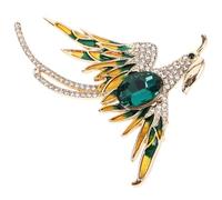 NIYANGLE Broche Animal Oiseau Mythique en Alliage de Zinc avec Cristaux, Élégante et Facile à Porter, pour Événements Formels et Occasions de Loisirs