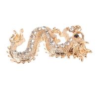 NIYANGLE Broche Dragon du Zodiaque Chinois, Épinglette en Pierres Semi-Précieuses pour Occasions Spéciales, Présent pour Femmes et Hommes