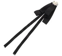 NIYANGLE Broche Épingle à Vêtements Noeud en Tissu Noir pour Femmes, Facile à Clipser Épingle de Revers, Élégante et Légère pour Hôtels et Restaurants