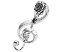 NIYANGLE Broche Fantaisie Microphone et Note de Musique, Épingle Décorative pour Vêtements Femmes, Présent Original pour Collègues et Amies