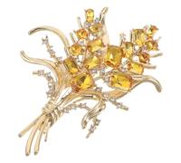 NIYANGLE Broche Femme en Alliage de Zinc Or D'épi de Blé, Confortable à Porter Fermoir Sécurisé, Accessoire Élégant pour Occasions Spéciales et Fêtes